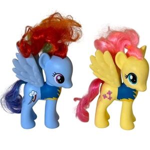 My Little Pony Rainbow Dash & Fluttershy G4 2010 Hasbro 6" Wonderbolts Set